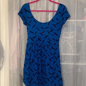 I Love H81 | Royal Blue Feather Dress